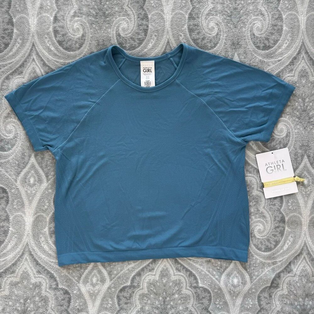 Nwt Athleta Girl Seamless Short Sleeve